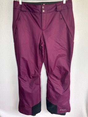Columbia Omni Tech Snow Pants Womens L Purple Omni Heat Waterproof Breathable